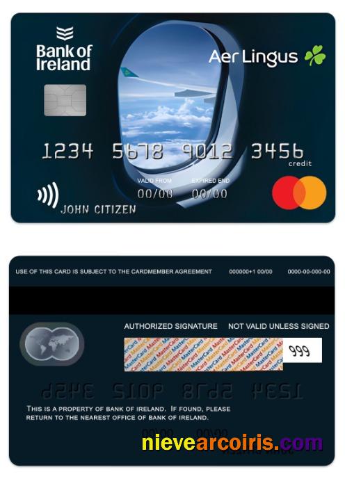 Ireland Bank of Ireland air credit mastercard
